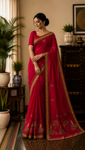 bottel green Designer saree