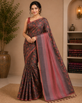 Gray Floral saree - CNA048