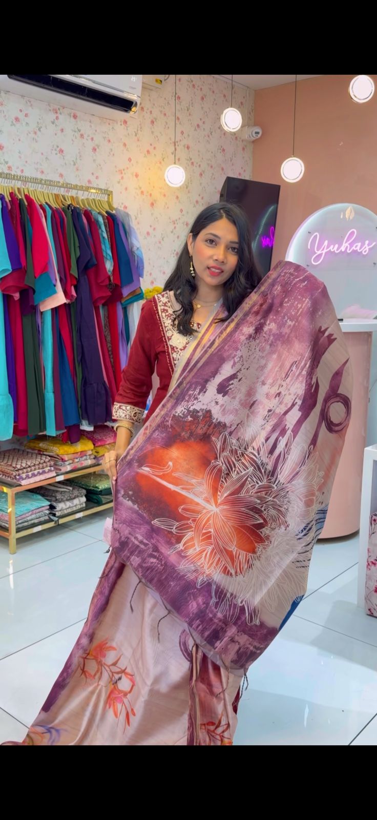 Megatha Pink Malai Silk