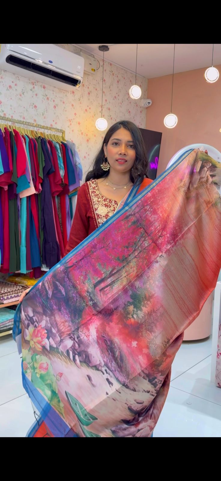 Malai silk in Rustic Orange