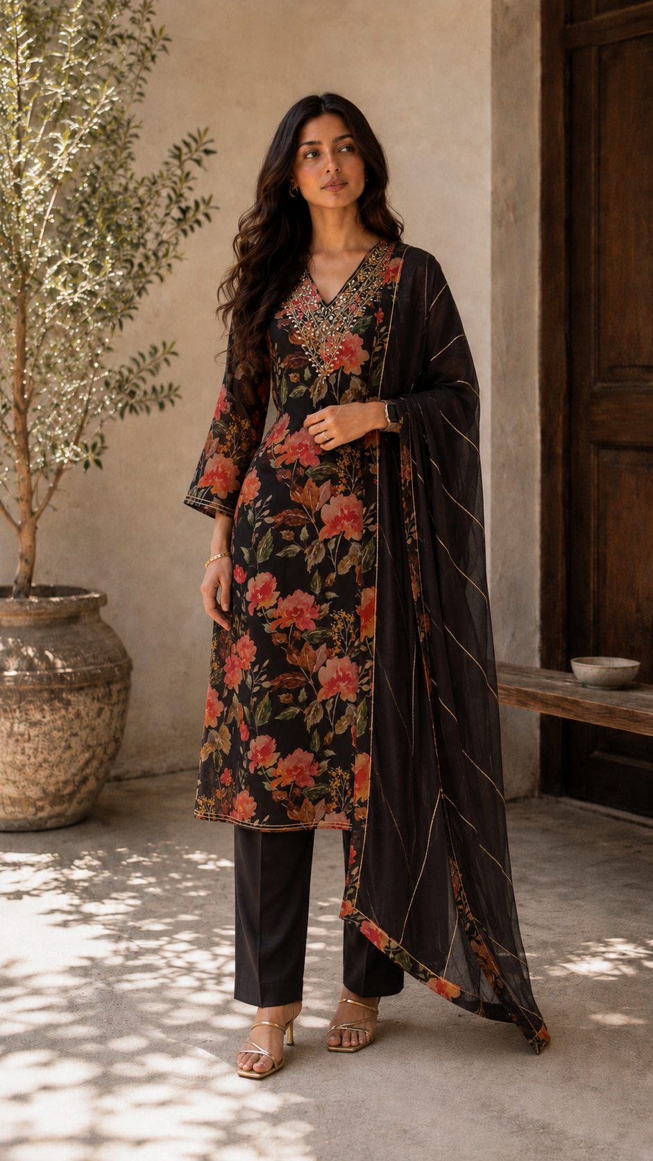 Premium Brown Georget salwar