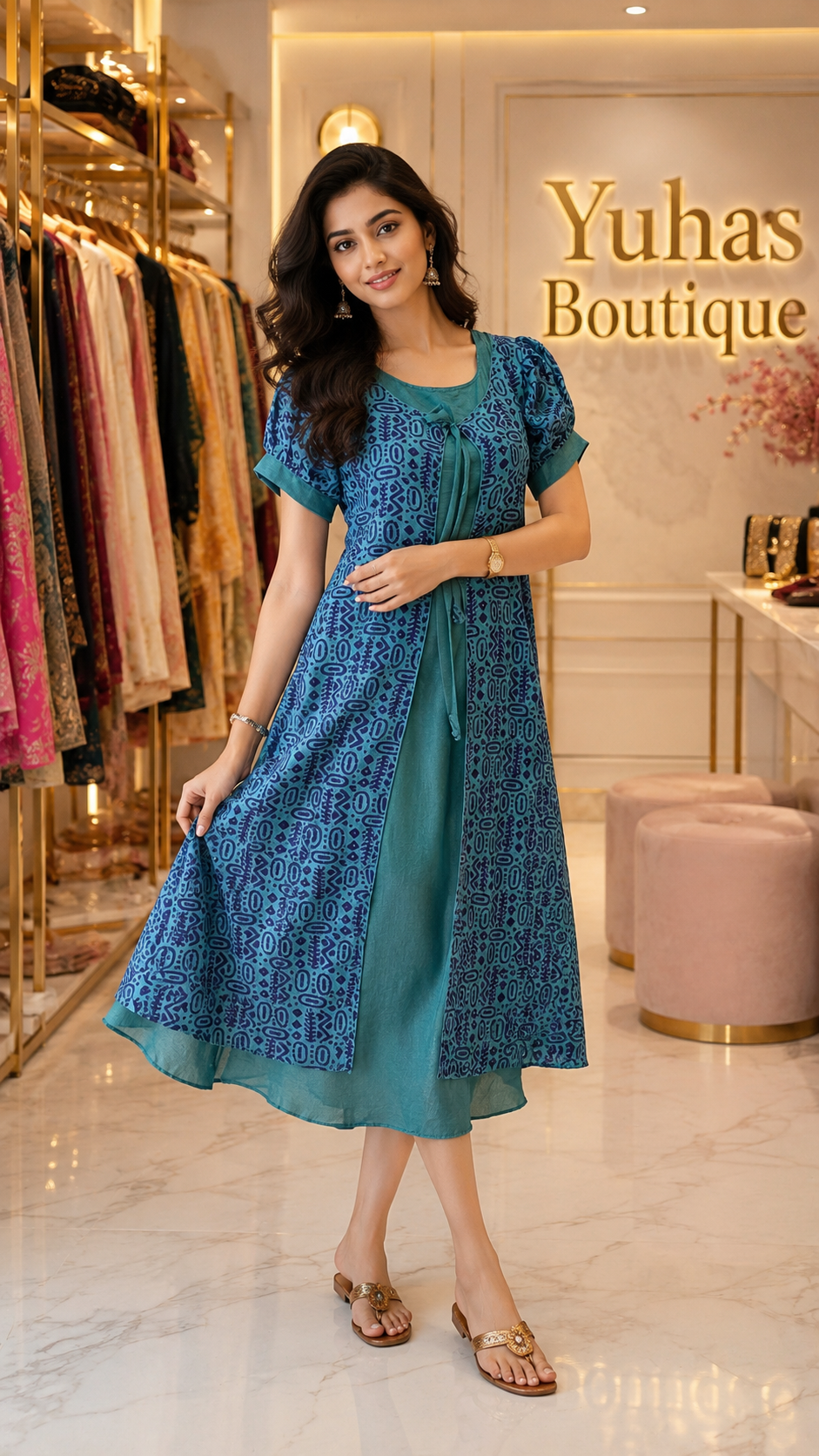 Blue overcoat maxi  - YCS488