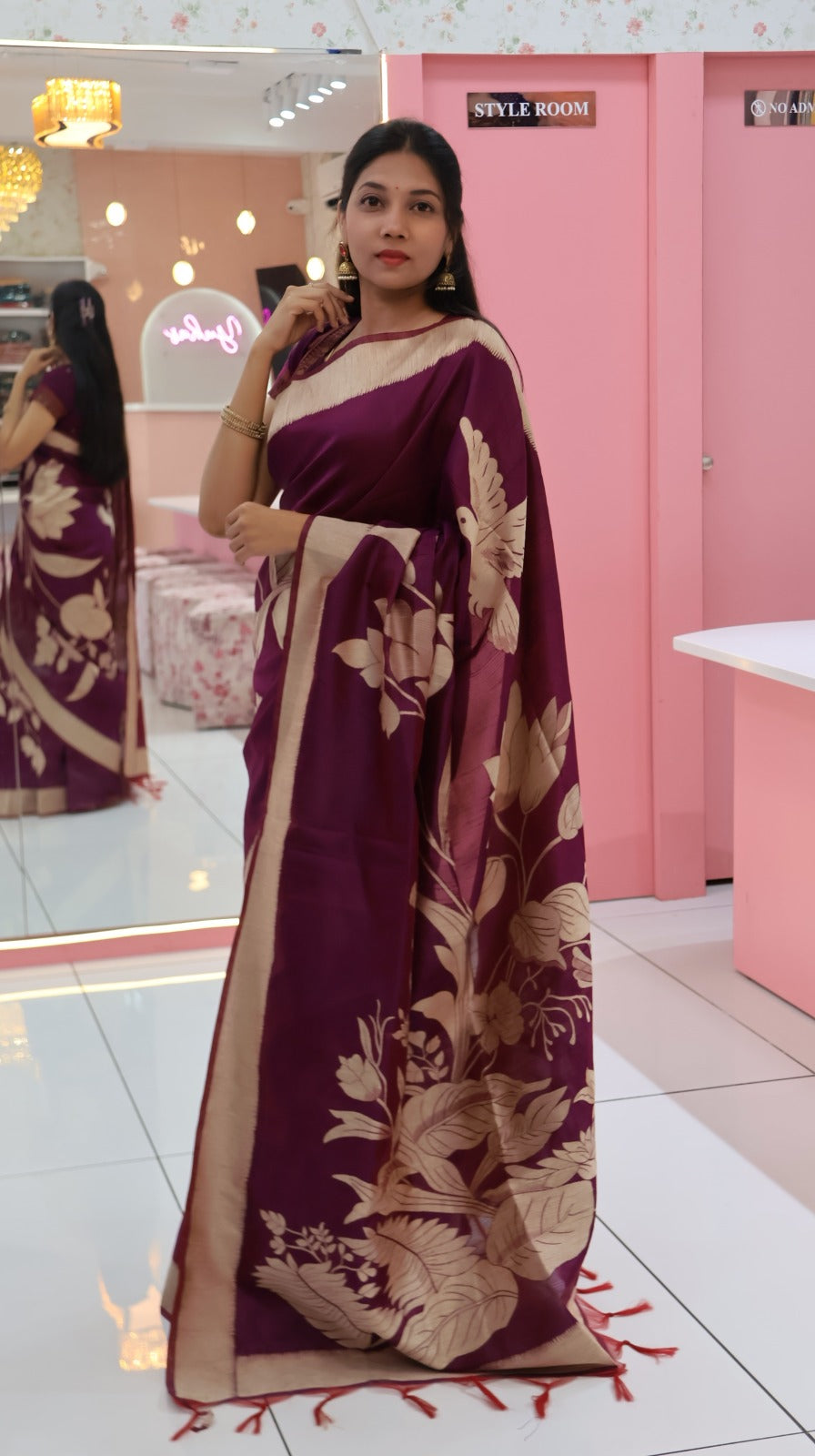 Banaras Purple handloom Saree