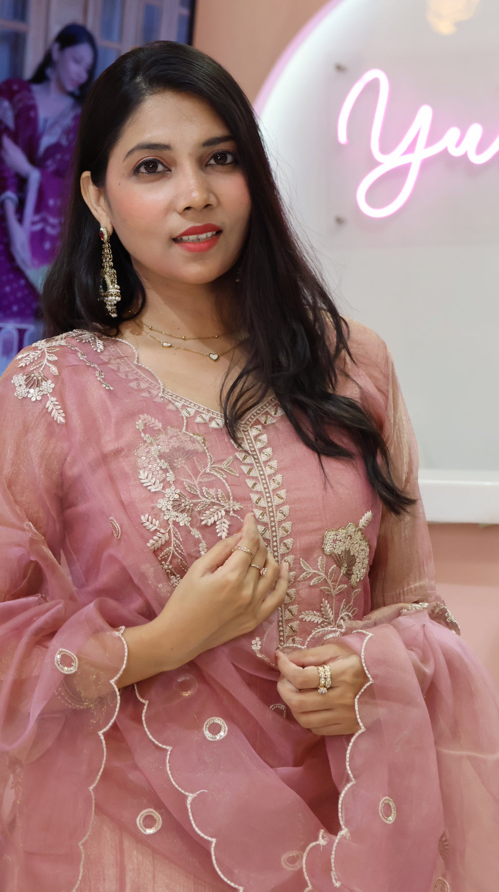 Premium salsa Pink Salwar - YVS583