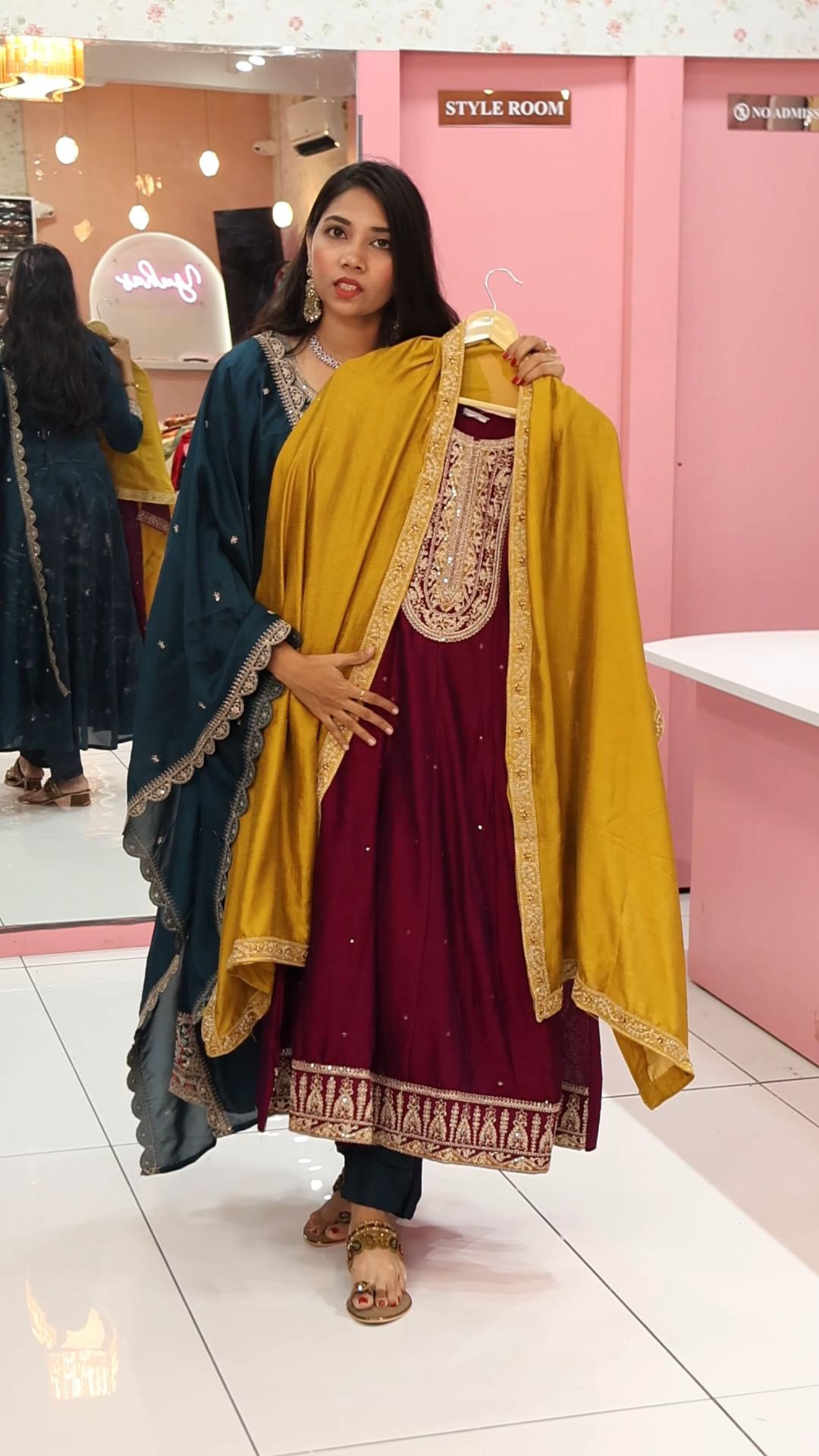 ஒயின் மஞ்சள் அனார்கலி