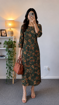 Green tissue frock YCS123
