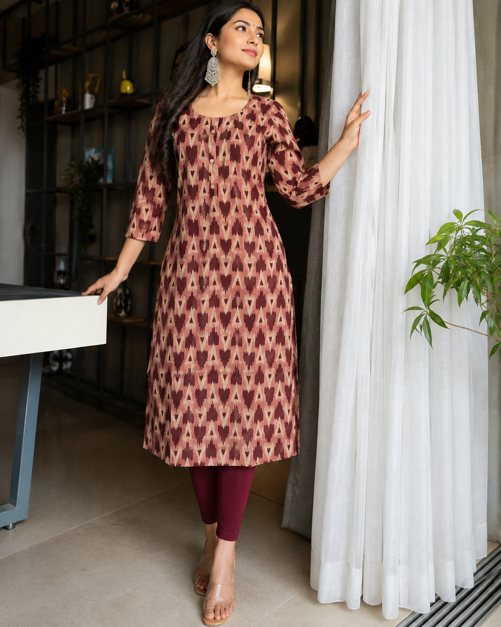 Maroon Kurti - YCS336