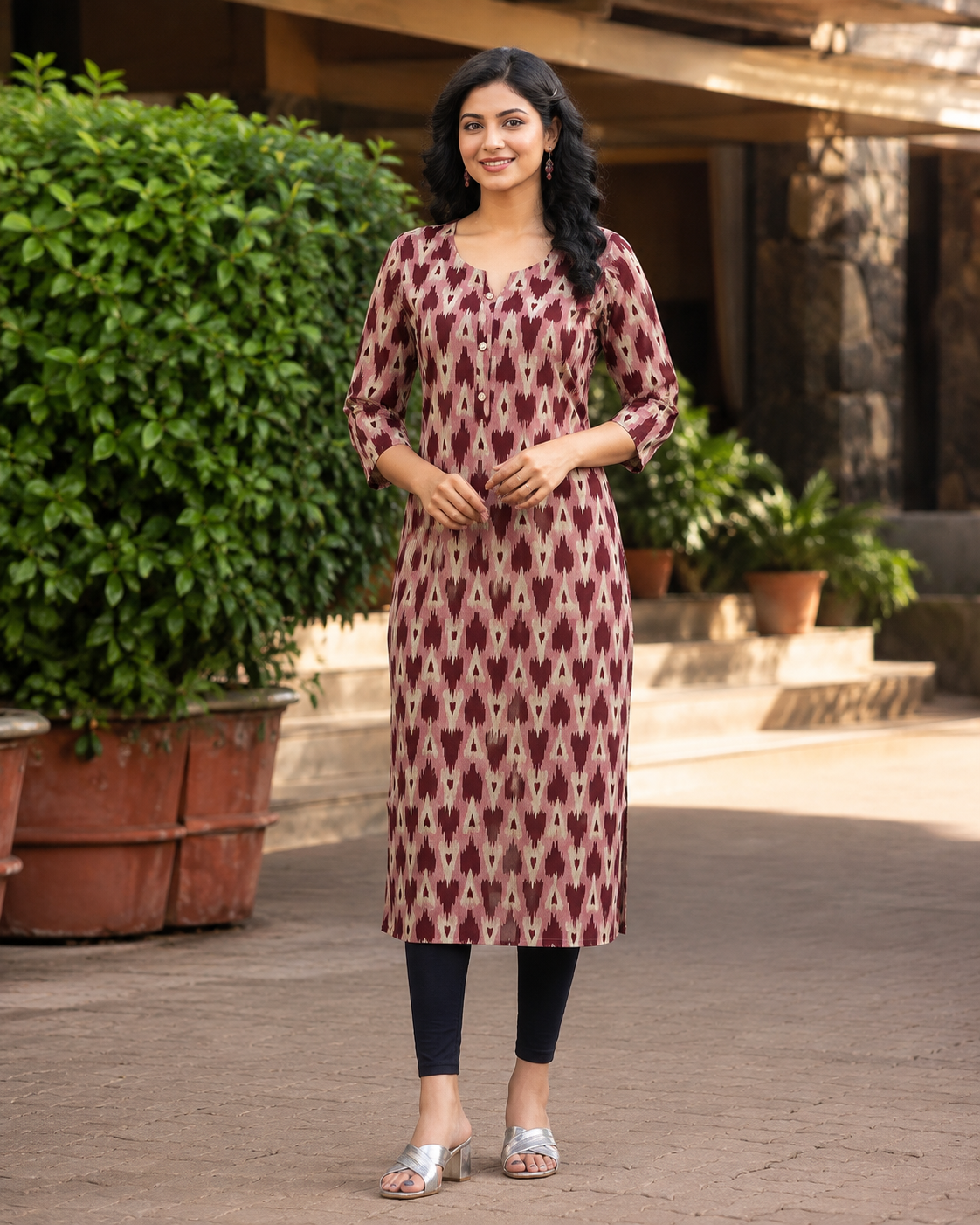 Maroon Kurti - YCS336