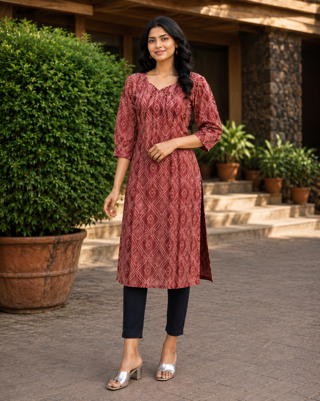 Pink Muslin kurti - YCS448