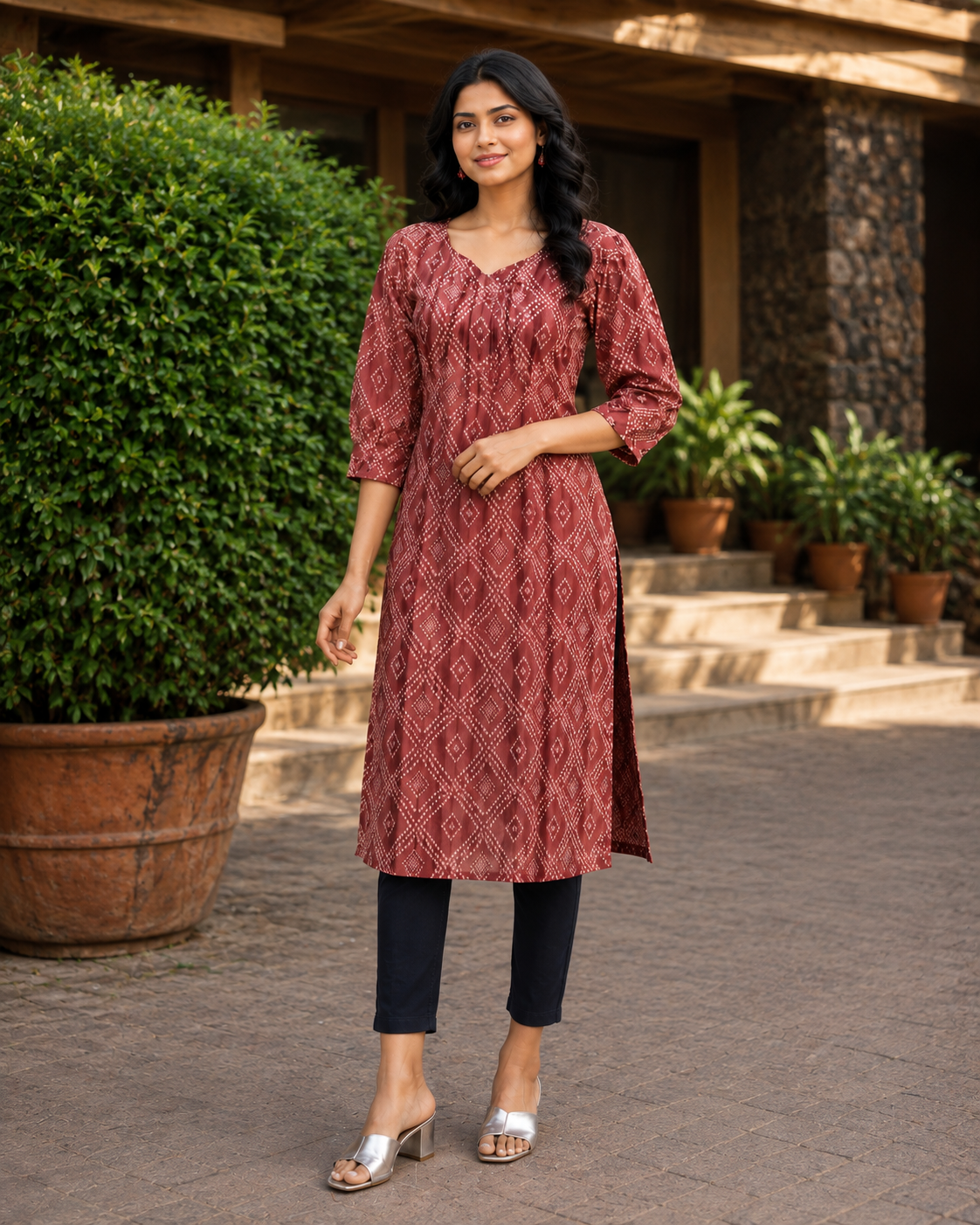 Pink Muslin kurti - YCS448