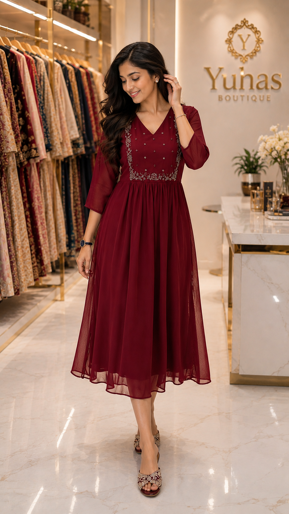 Maroon maxi - YCS474