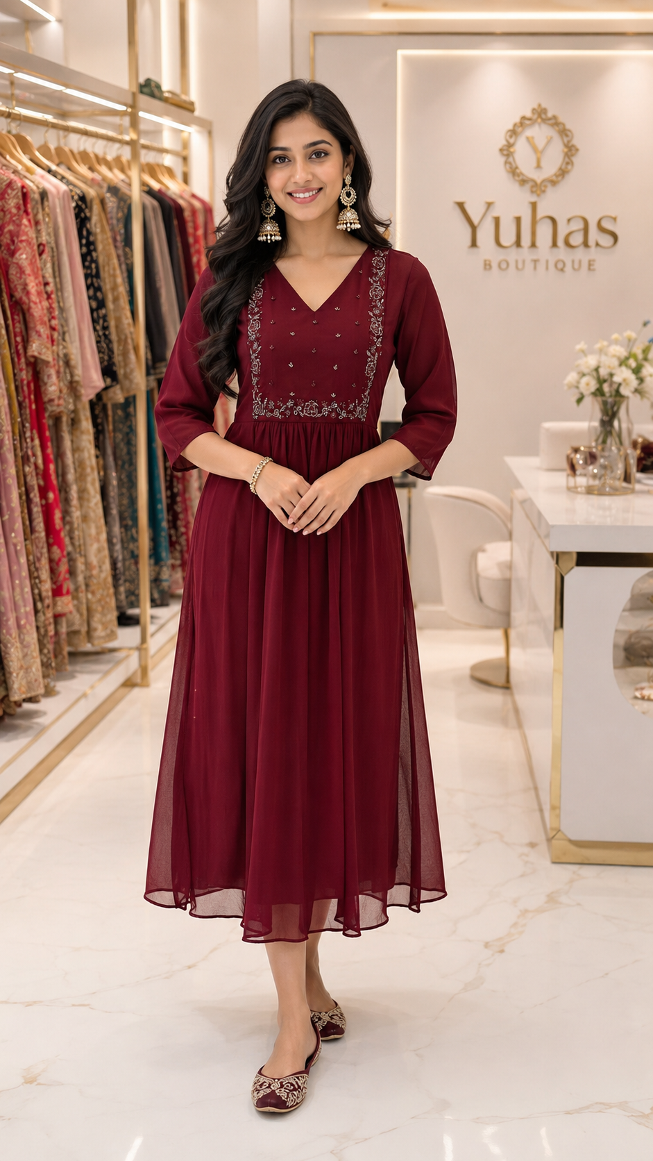 Maroon maxi - YCS474