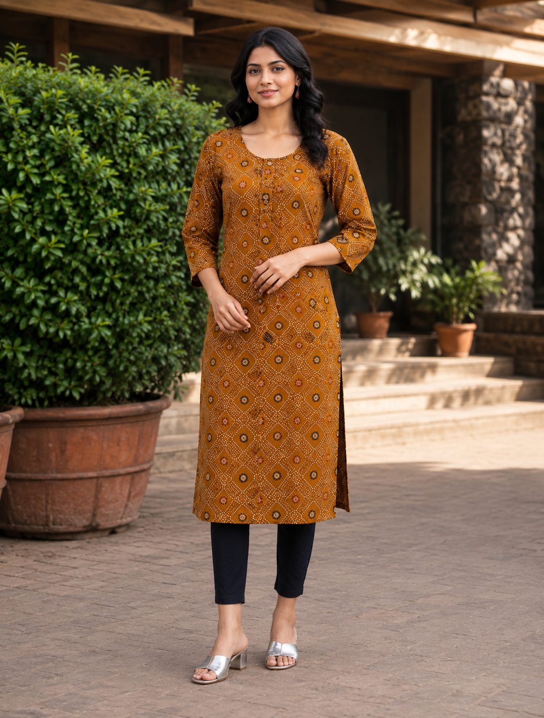 Mustard kurti -YCS610