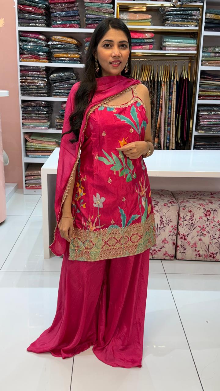 Premium Pink Sharara