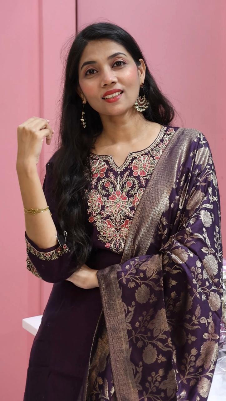 Premium Purple Salwar