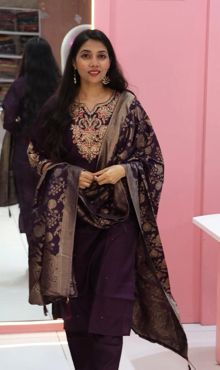 Premium Purple Salwar