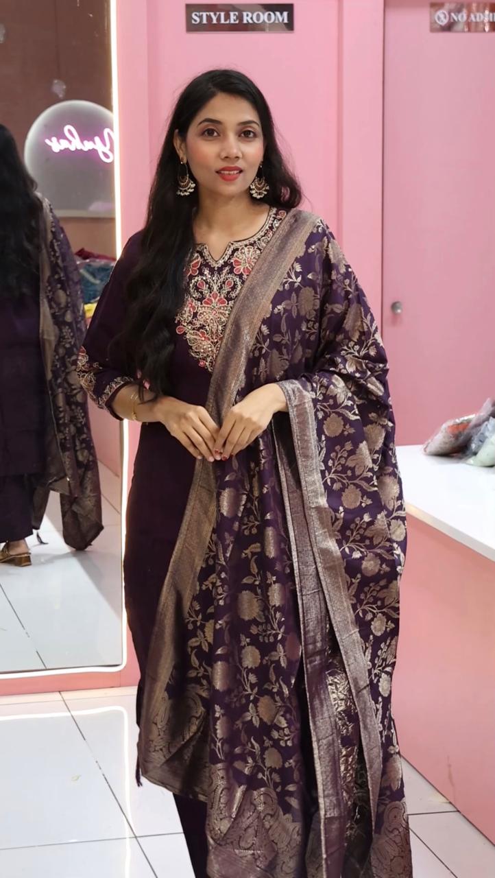 Premium Purple Salwar