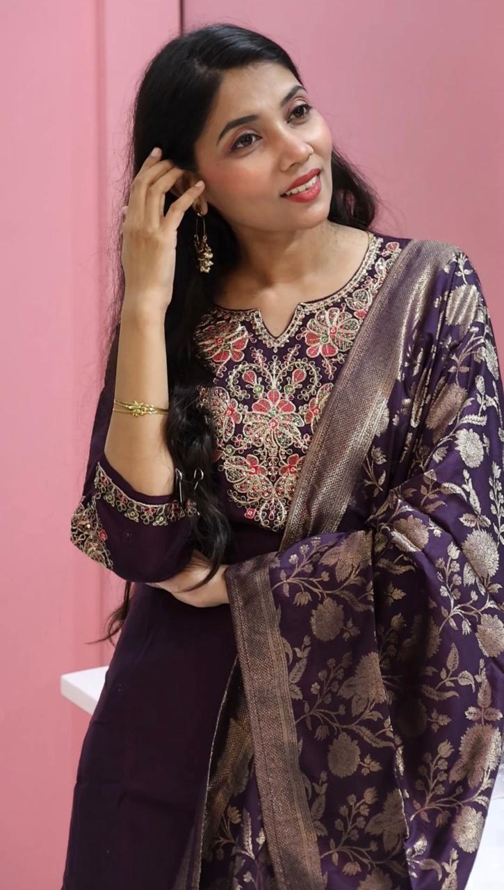 Premium Purple Salwar