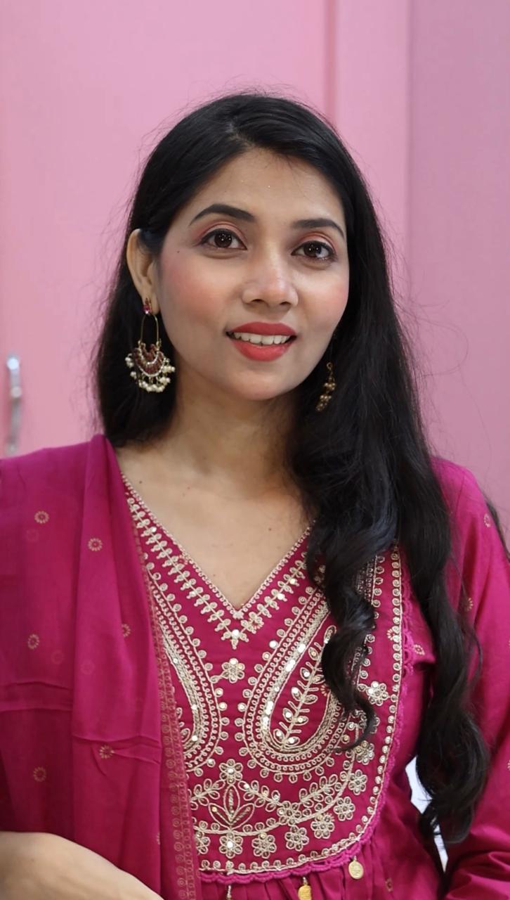 Premium Magenta anarkali salwar