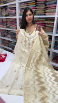Pure Banaras Silk Salwar Suit - YFS722