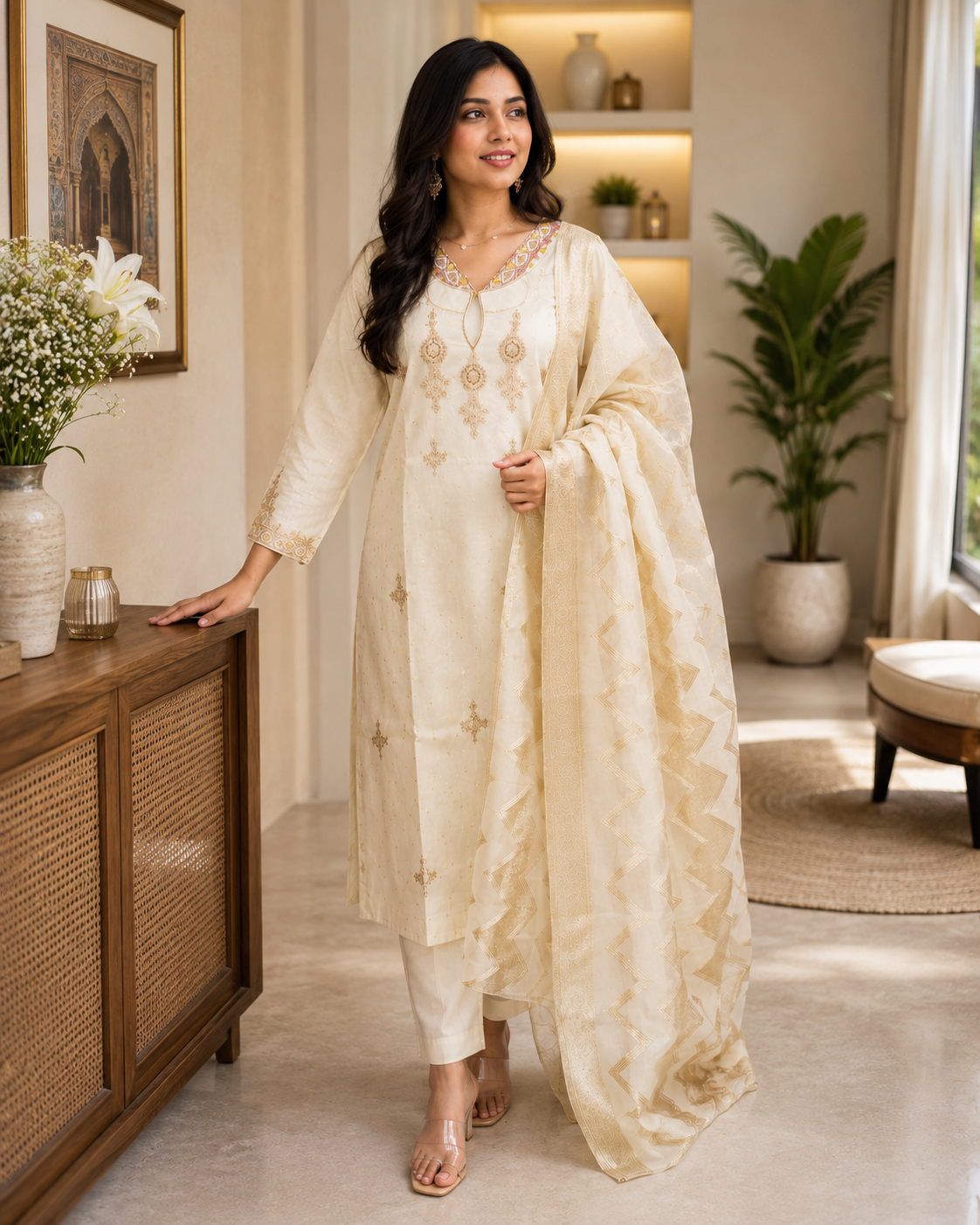 Pure Banaras Silk Salwar Suit - YFS722