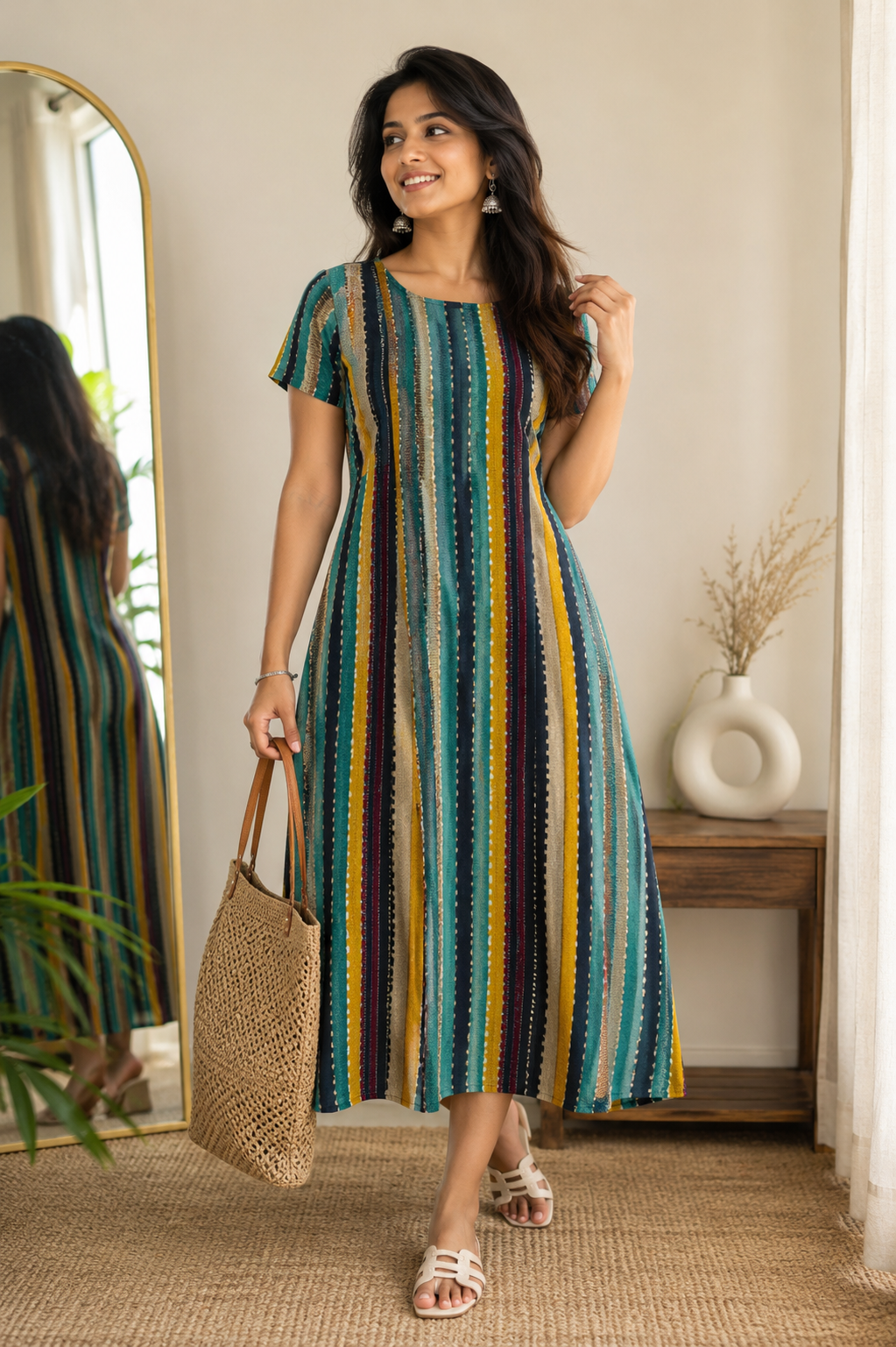 stripes blue kurti- YFS790