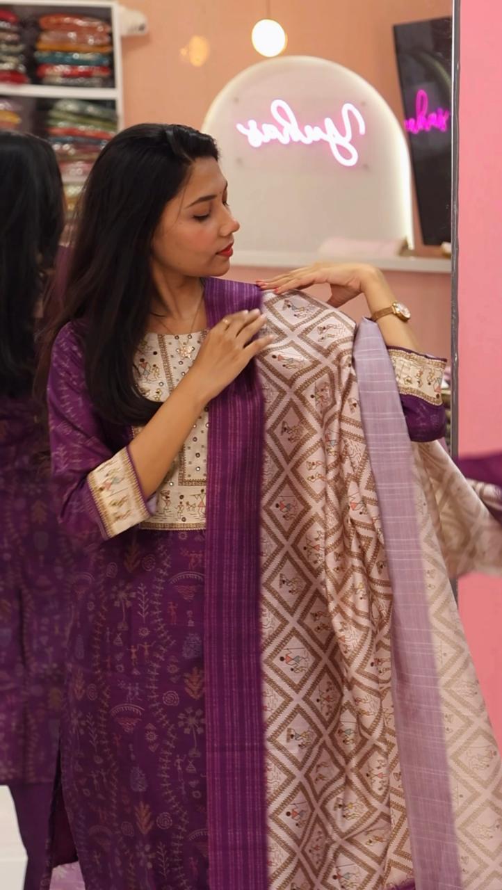 Premium Purple silk Salwar