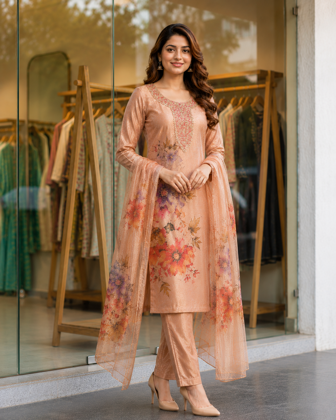 Premium peach Salwar  -YFS846