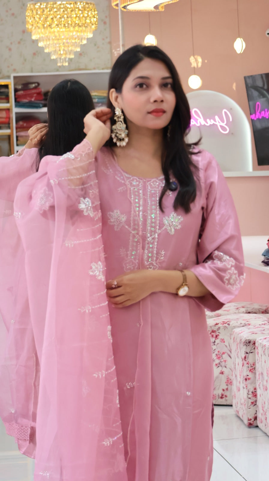 Premium Lavender Handwork Salwar - YFS900