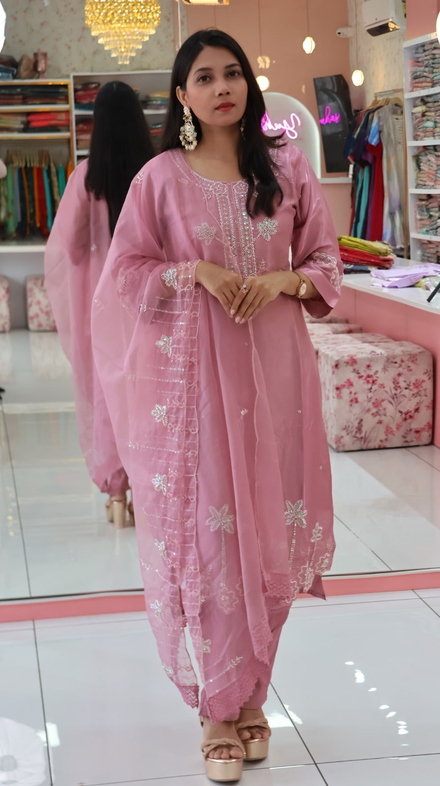 Premium Lavender Handwork Salwar - YFS900