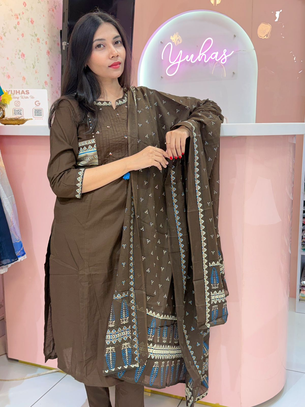 Pure Cotton Brown salwar