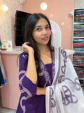 Pure Cotton Purple Salwar