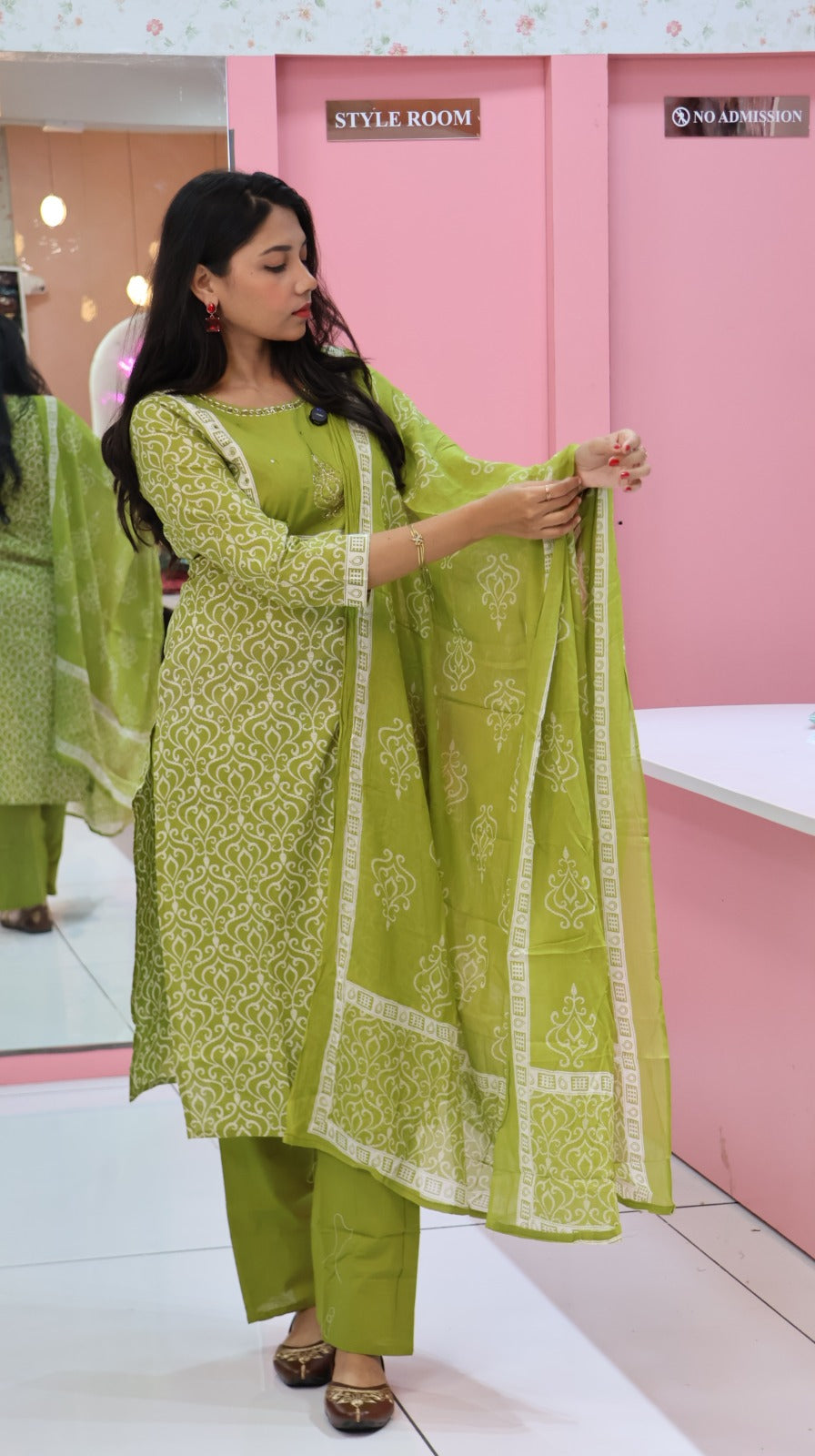Green Pure Cotton Salwar