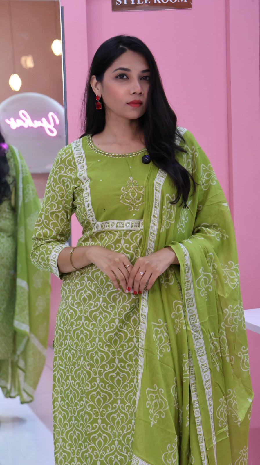 Green Pure Cotton Salwar