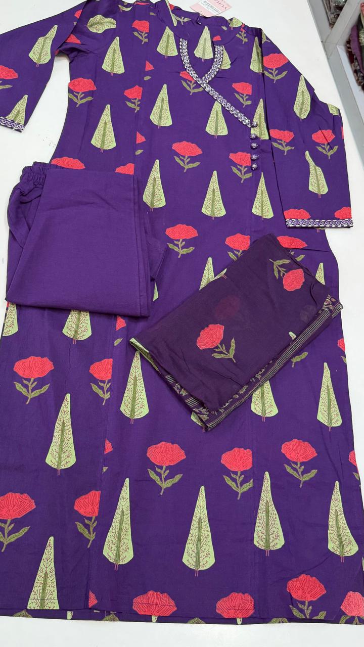 Pure Cotton in Purple salwar - YVS119