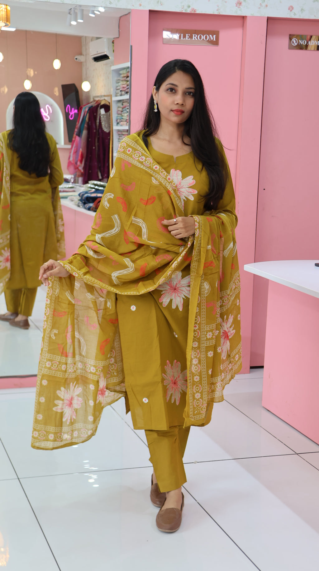 Pure Cotton In mustard Salwar - YVS138