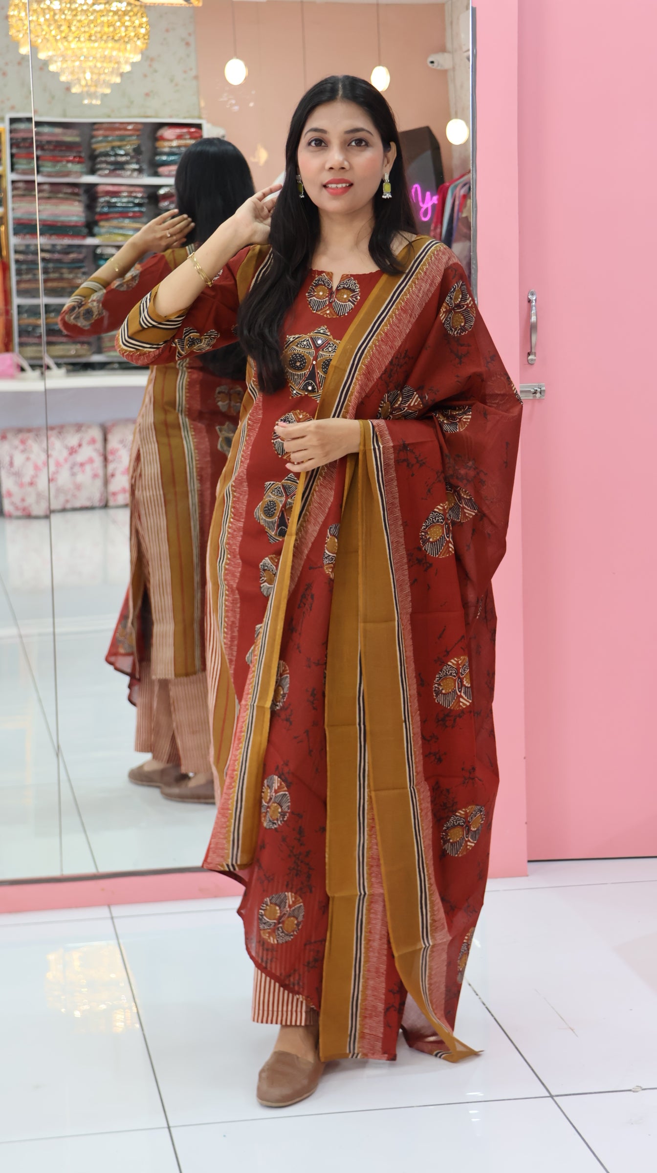 pure Cotton Mustard salwar - YVS141