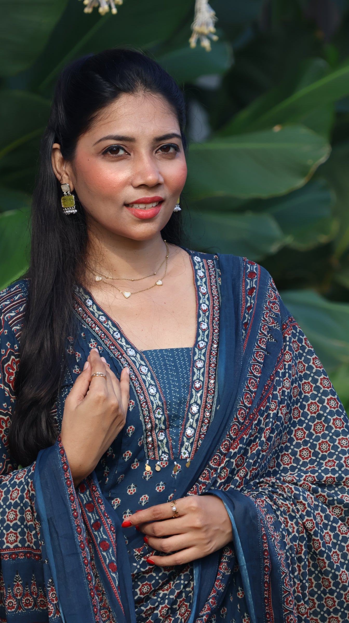 Pure Cotton Blue Anarkali Salwar -YVS155