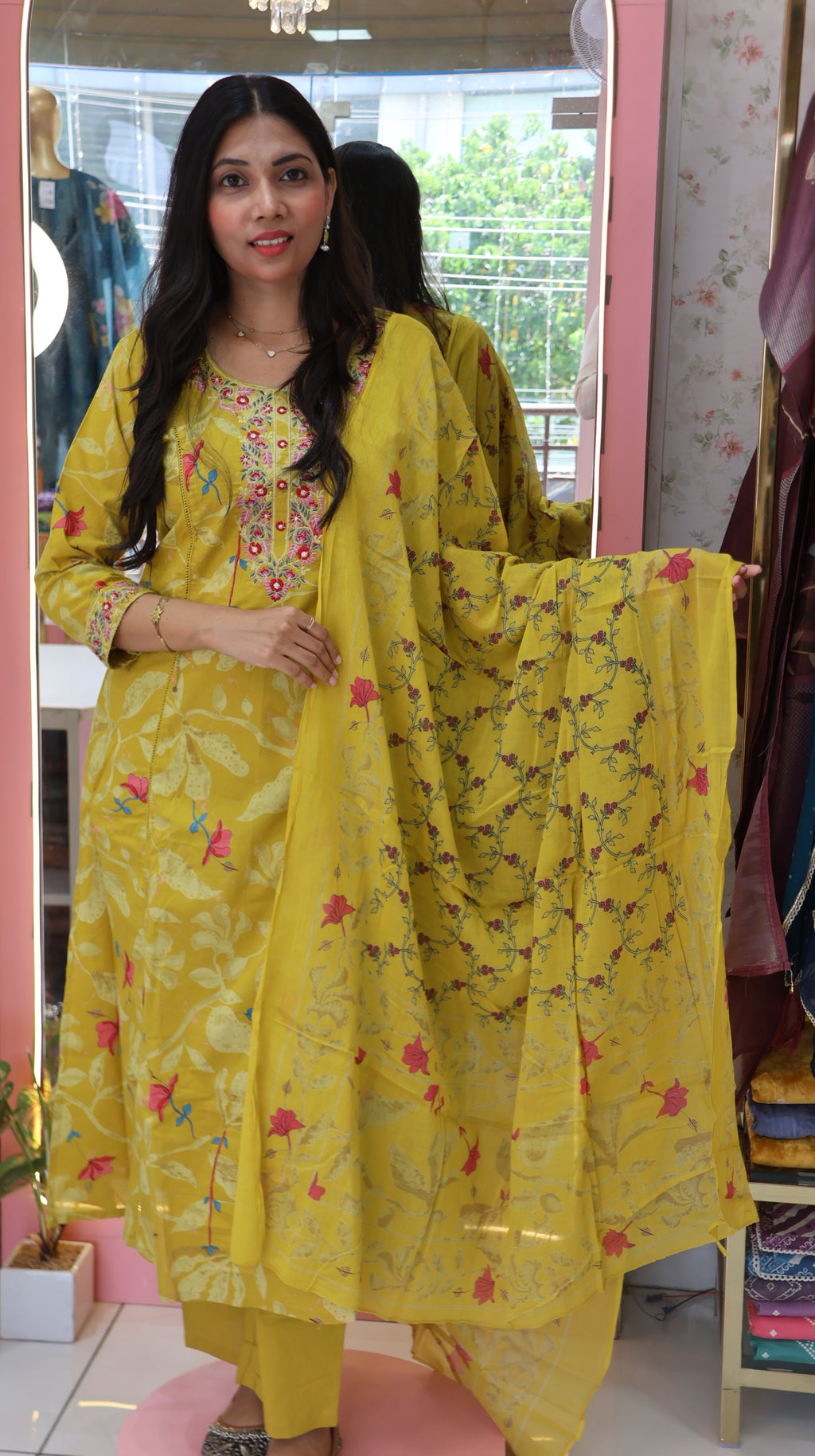 Trending Lime Yellow Salwar suit -YVS159