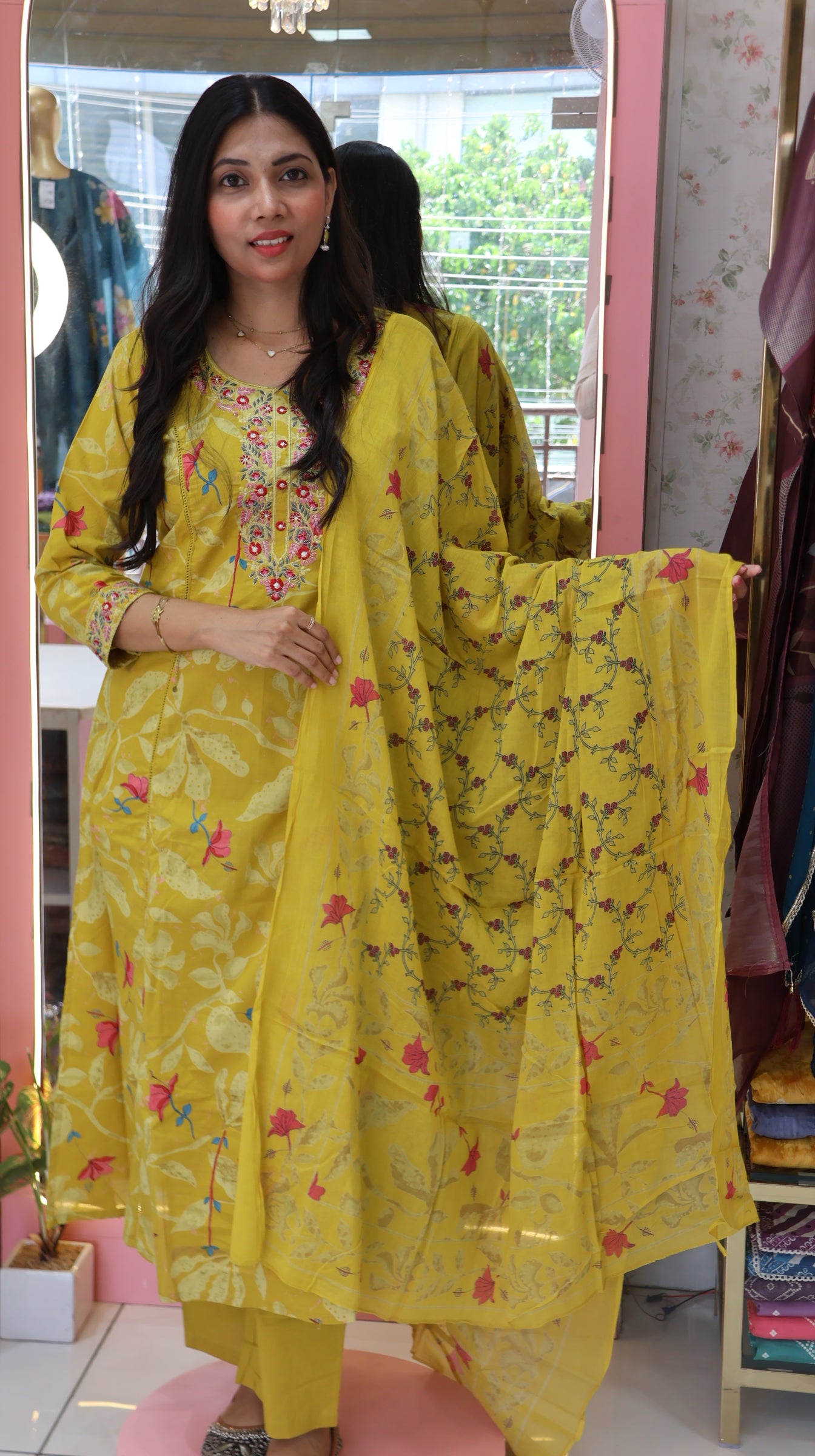 Trending Lime Yellow Salwar suit -YVS159