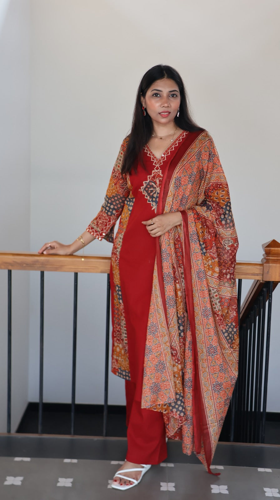 Premium Maroon Cotton Salwar - YVS170