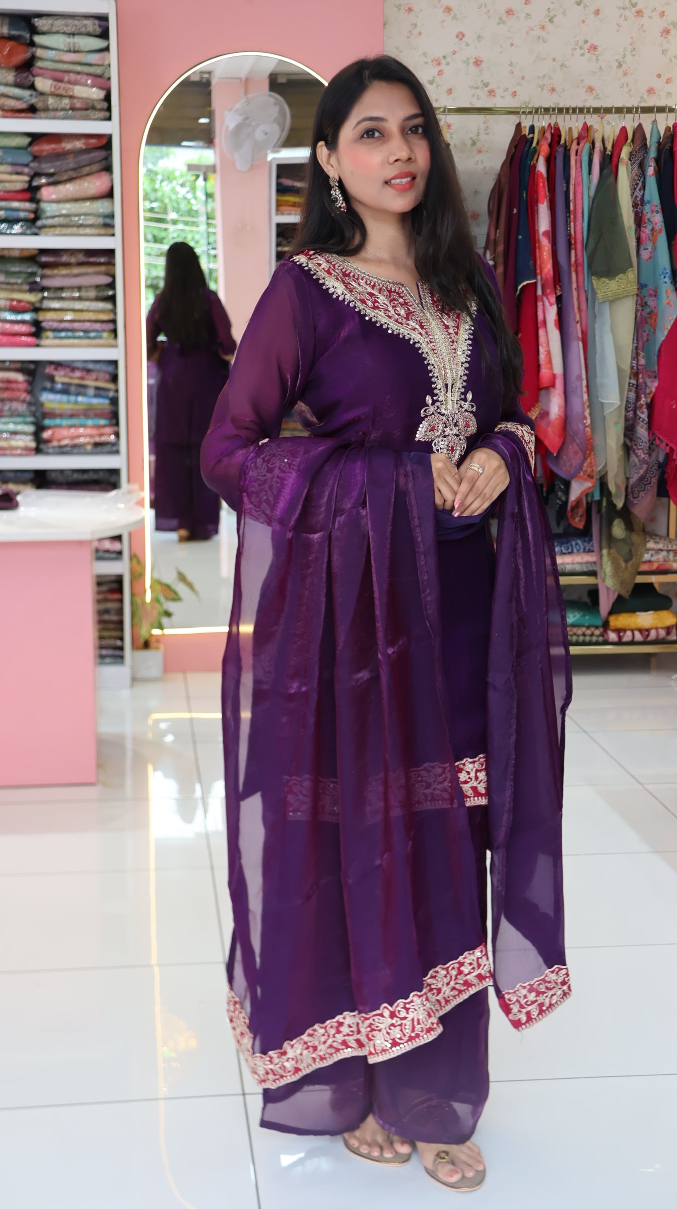 Premium Purple Sharara - YVS186