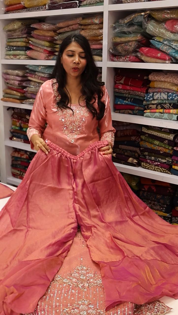 Premium Pink Sharara- YVS194