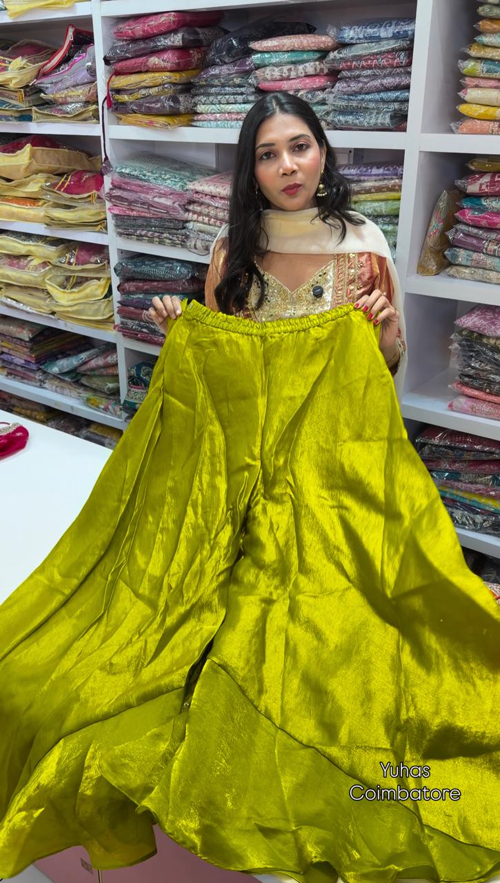 Premium Sharara Set In Green