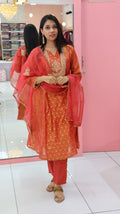 Premium Rustic Orange Sawlar suit -YVS199