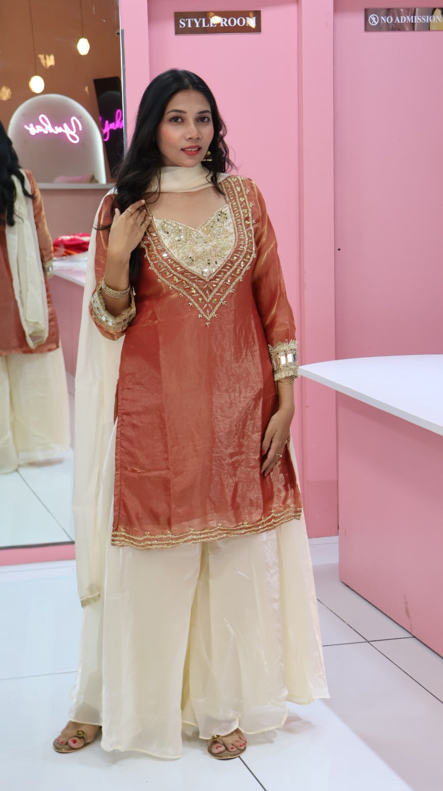 Premium Rustic Orange Sharara