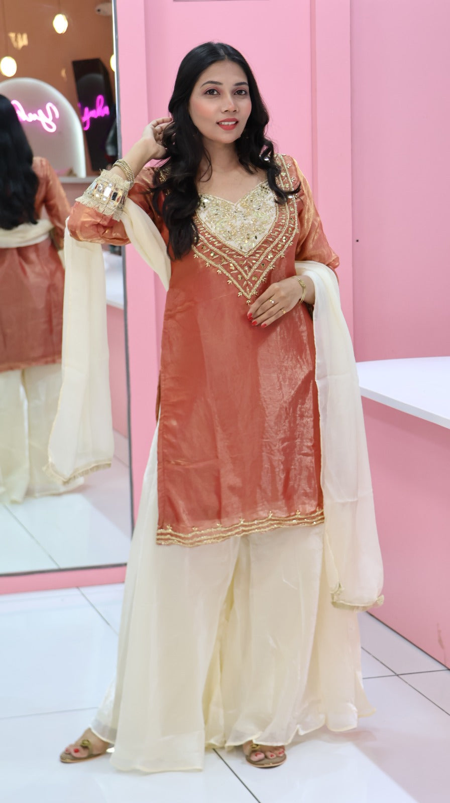 Premium Rustic Orange Sharara