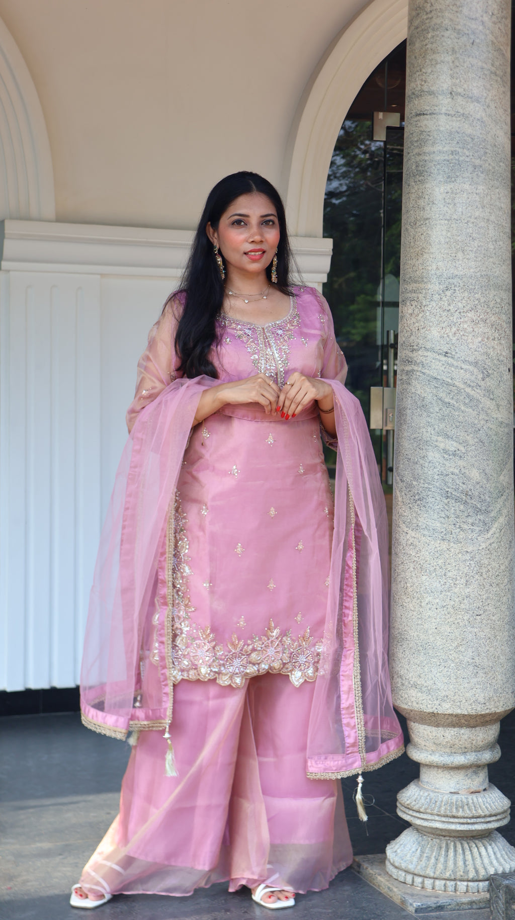 Premium Pink Sharara
