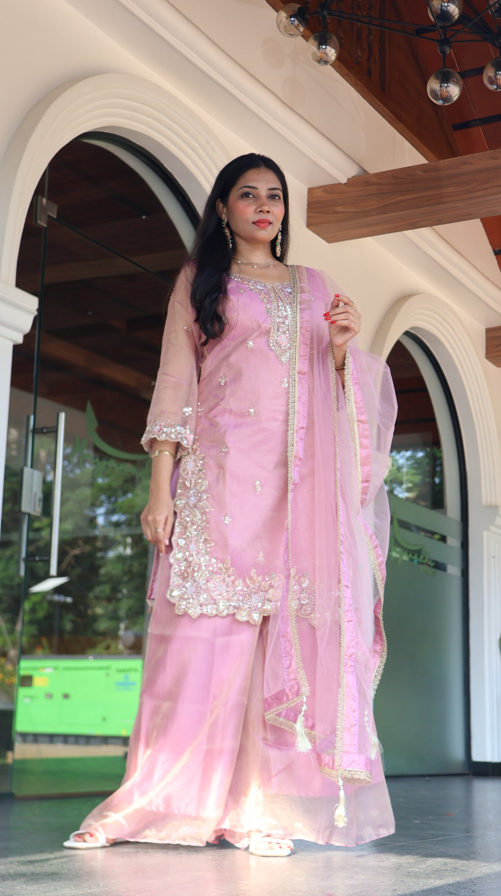 Premium Pink Sharara