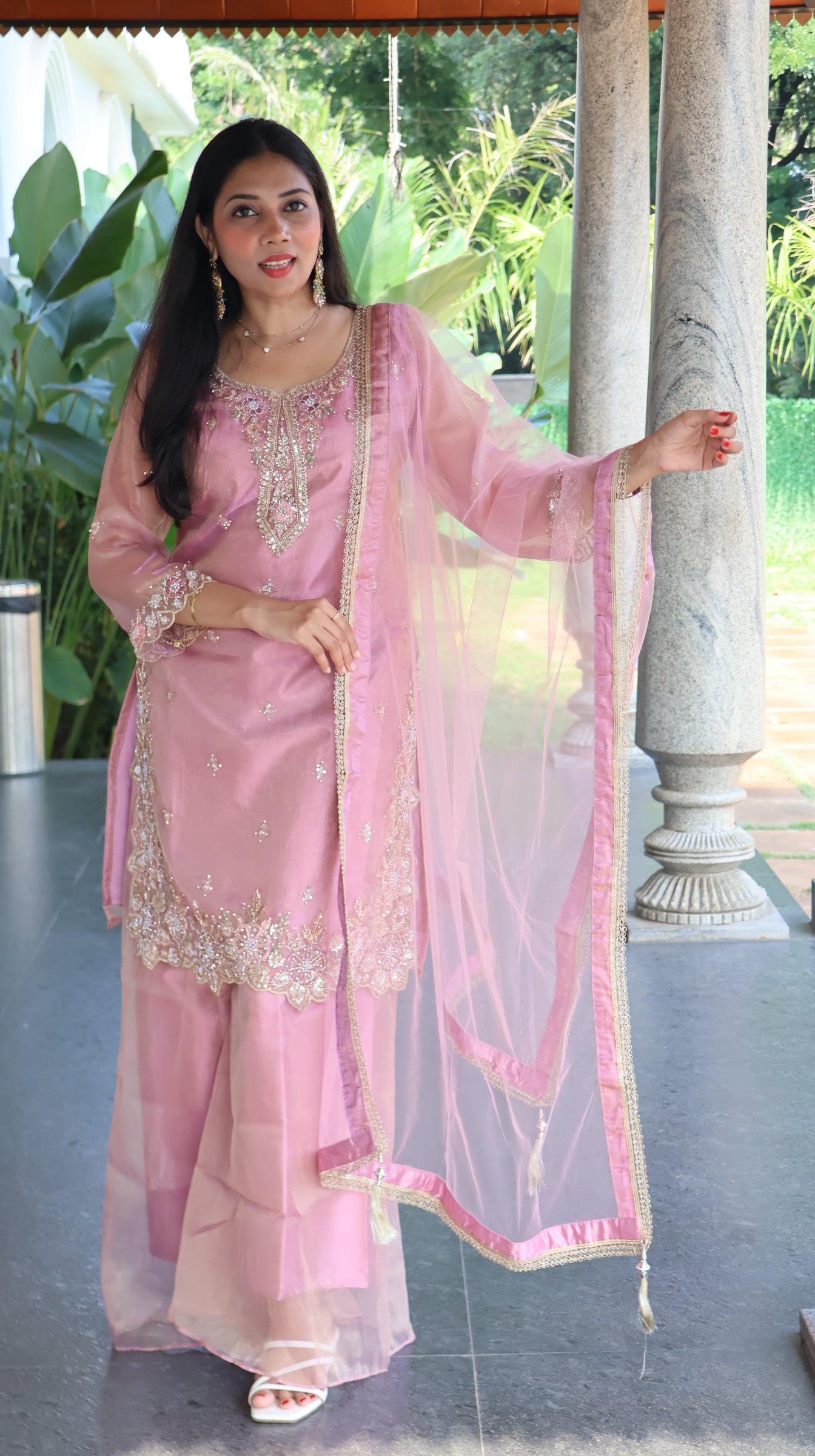 Premium Pink Sharara